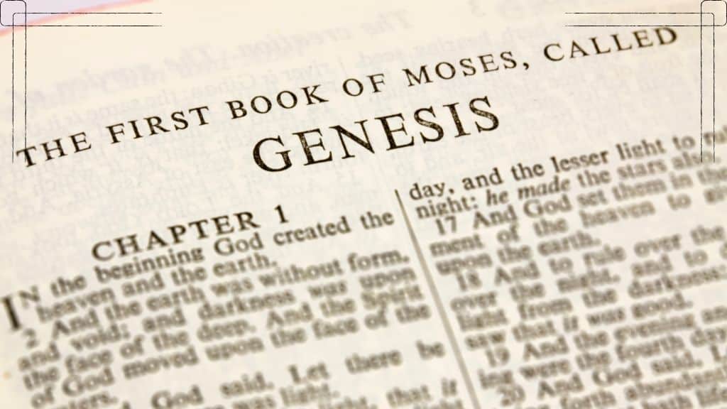 free printable books of the Bible chart church ministry help blog image - picture of the first page of Genesis in the Bible