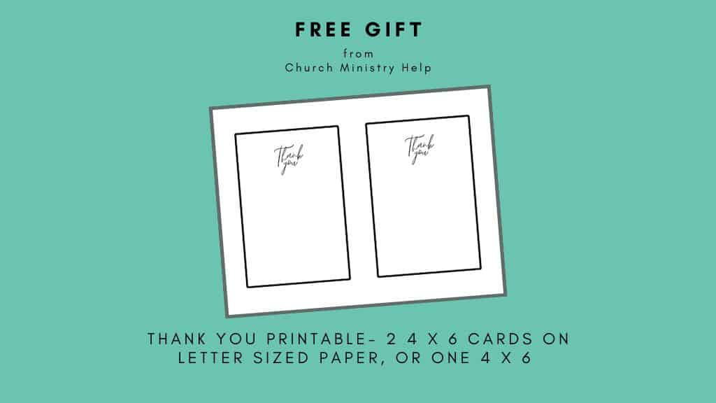 Preview of free thank you printable for inspirational words for pastor appreciation - Church Ministry Help