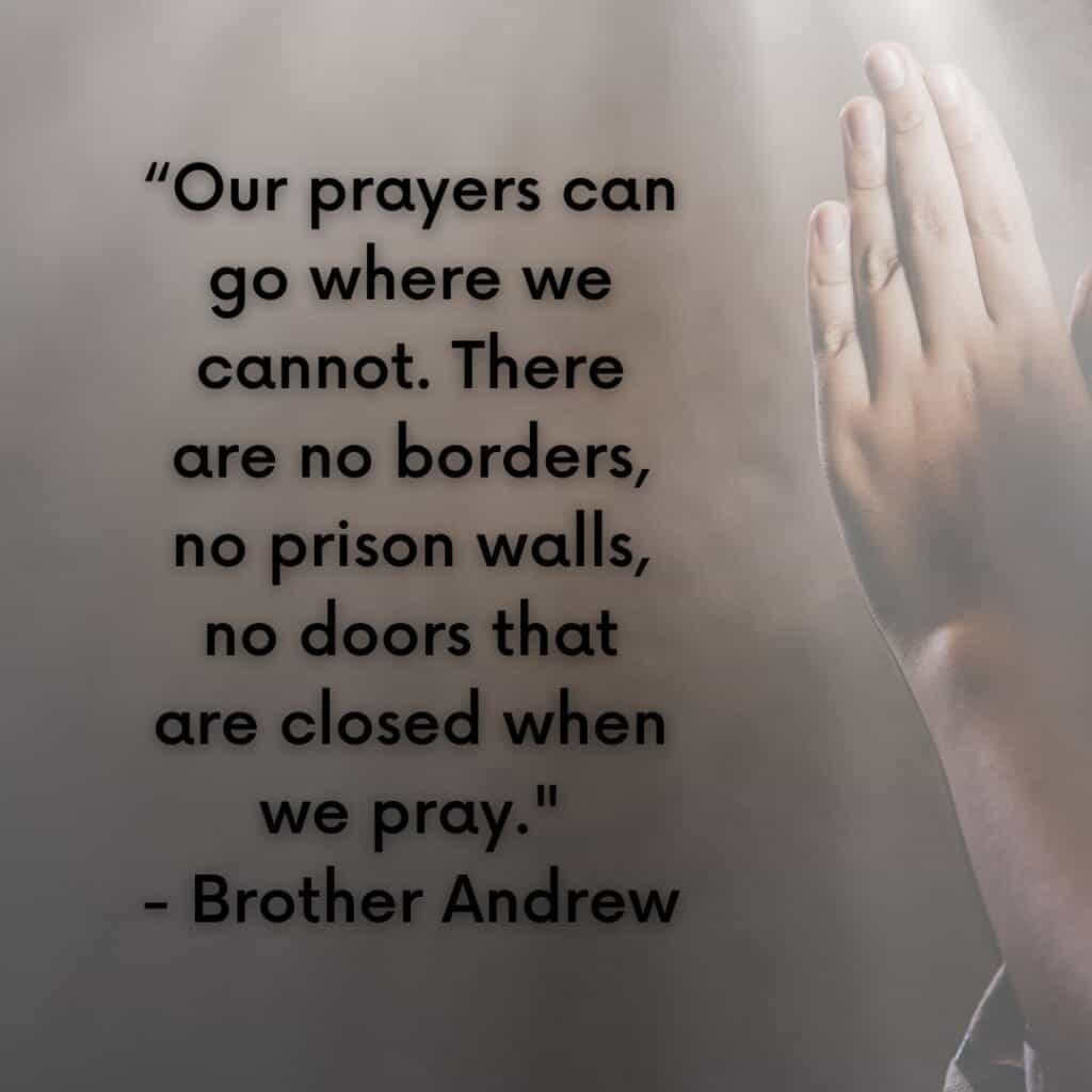 Picture of Praying Hands - Prayers for the Persecuted Church (9) - quote by Brother Andrew