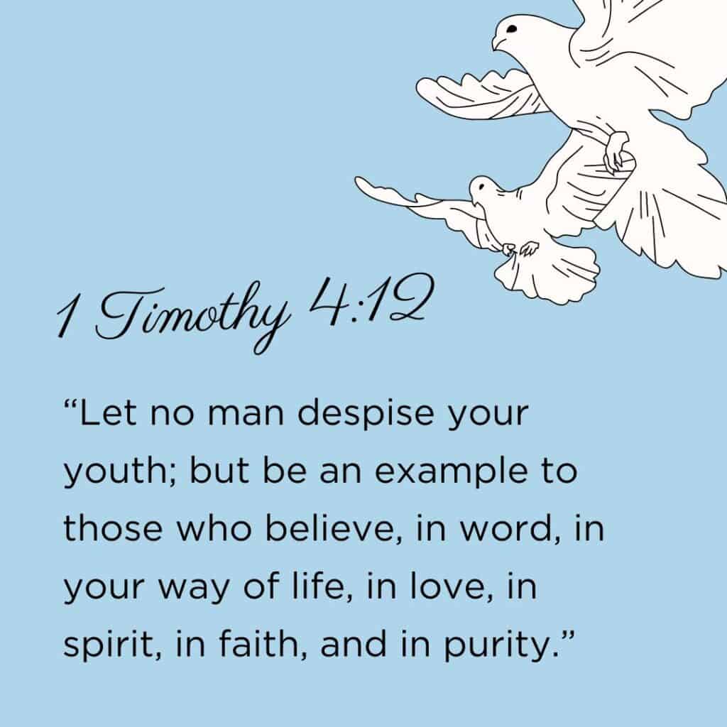 Youth Prayer Points with text of 1 Timothy 4 12 at Church Ministry Help (5)