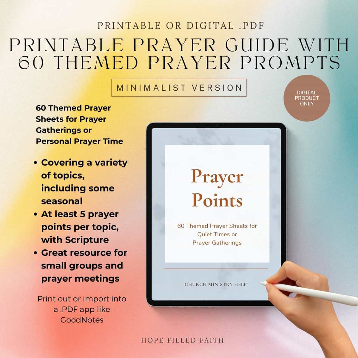 Powerful Prayer Points for Prayer Meetings 12 Free Printable Themes