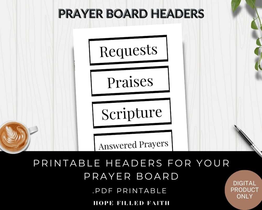 printable headers for your prayer board