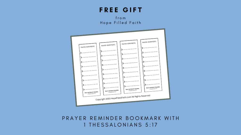 prayer reminder bookmark