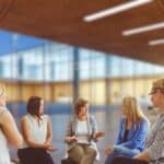 3 - women discussing in a group - women's ministry prayer