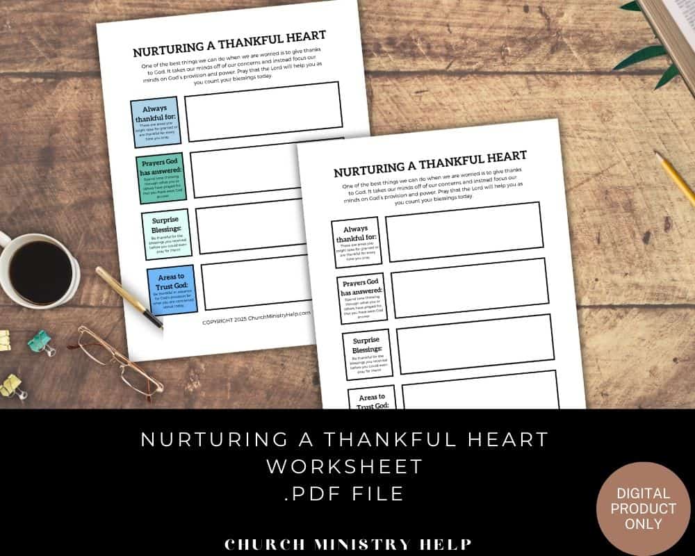 Nurturing a Thankful Heart Worksheet Preview (2)