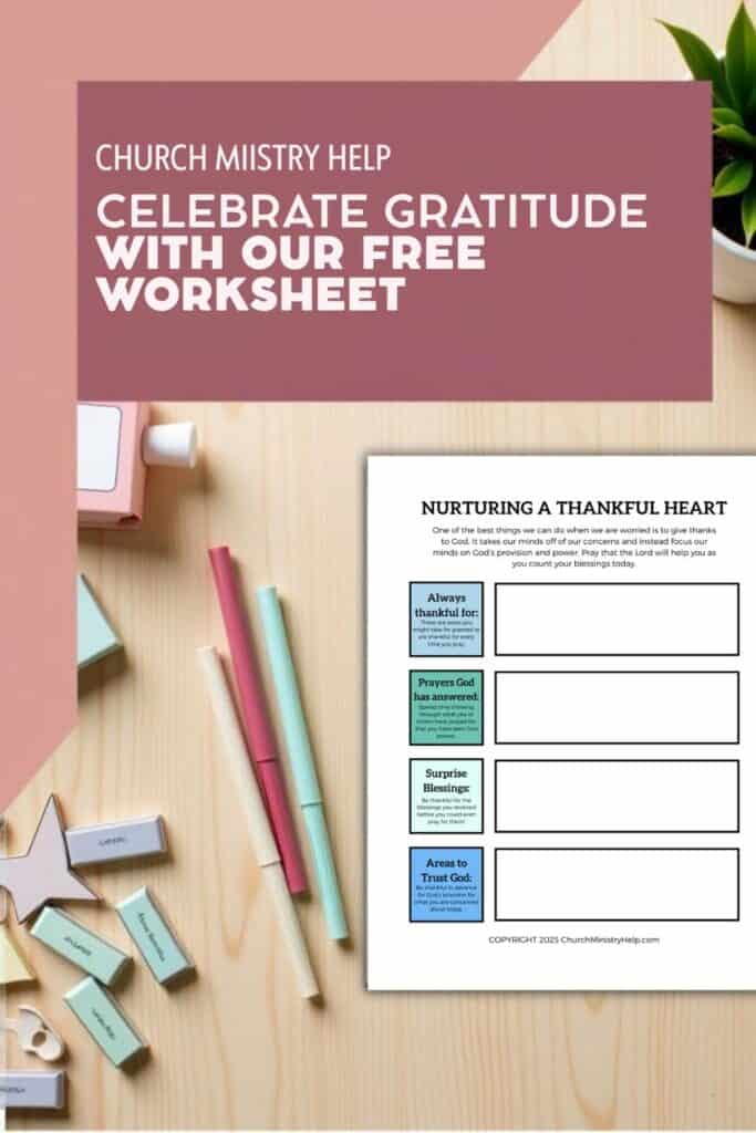 Pinterest Pin - Celebrate Gratitude with our Free Worksheet