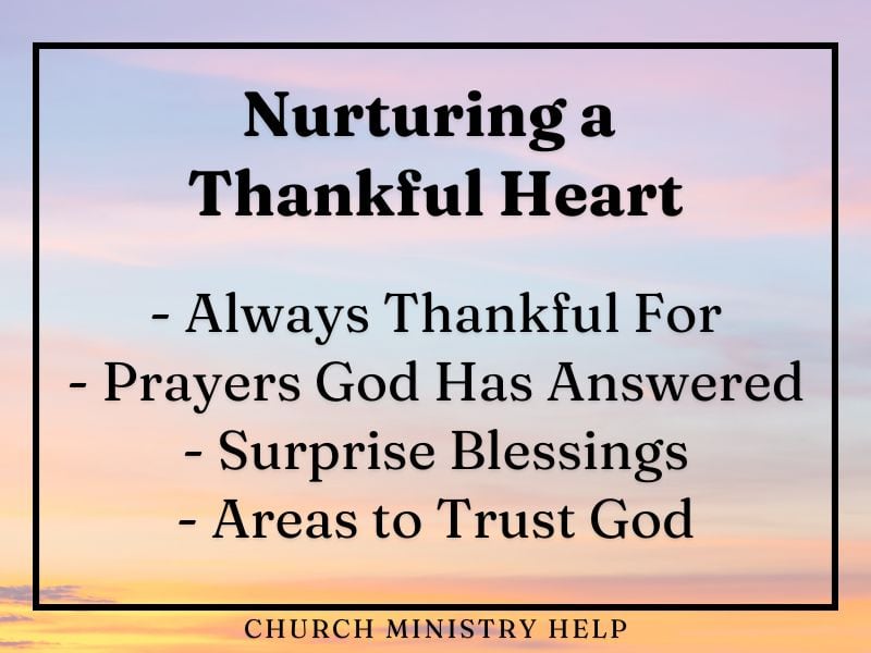 nurturing a thankful heart