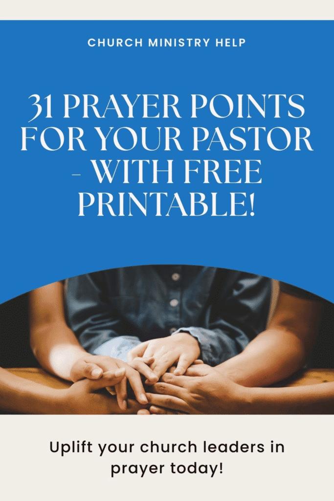 31 prayer points to pray for your pastor with free printable